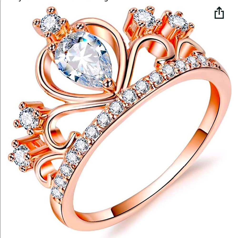 Pretty Rose colored and simulated Stone Ring 🌸🧡